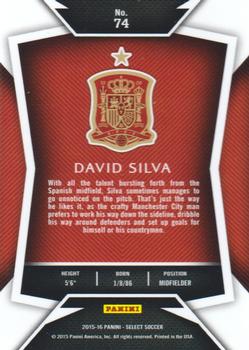 2015-16 Panini Select #74 David Silva Back