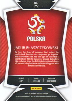 2015-16 Panini Select #79 Jakub Blaszczykowski Back