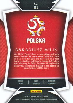 2015-16 Panini Select #81 Arkadiusz Milik Back