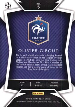 2015-16 Panini Select #5 Olivier Giroud Back