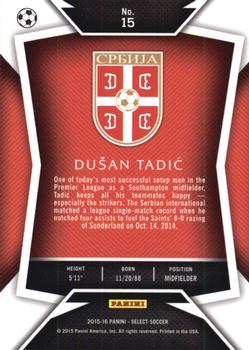 2015-16 Panini Select #15 Dusan Tadic Back