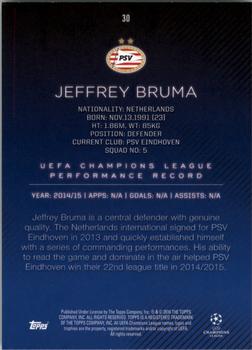 2015-16 Topps UEFA Champions League Showcase #30 Jeffrey Bruma Back