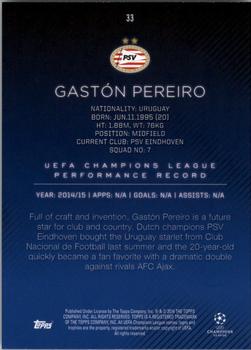 2015-16 Topps UEFA Champions League Showcase #33 Gaston Pereiro Back