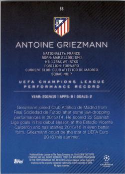 2015-16 Topps UEFA Champions League Showcase #66 Antoine Griezmann Back