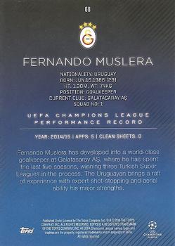 2015-16 Topps UEFA Champions League Showcase #68 Fernando Muslera Back