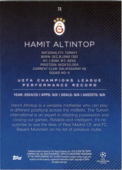 2015-16 Topps UEFA Champions League Showcase #70 Hamit Altintop Back