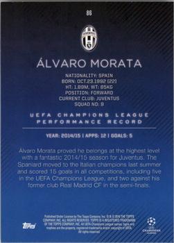 2015-16 Topps UEFA Champions League Showcase #86 Alvaro Morata Back