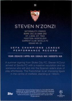 2015-16 Topps UEFA Champions League Showcase #98 Steven N'Zonzi Back
