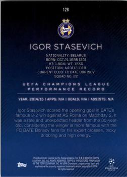 2015-16 Topps UEFA Champions League Showcase #128 Igor Stasevich Back