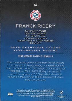 2015-16 Topps UEFA Champions League Showcase #133 Franck Ribéry Back