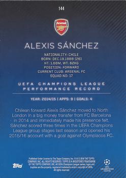 2015-16 Topps UEFA Champions League Showcase #144 Alexis Sánchez Back