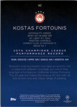 2015-16 Topps UEFA Champions League Showcase #147 Kostas Fortounis Back