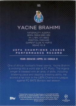 2015-16 Topps UEFA Champions League Showcase #165 Yacine Brahimi Back