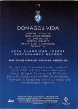 2015-16 Topps UEFA Champions League Showcase #171 Domagoj Vida Back
