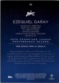 2015-16 Topps UEFA Champions League Showcase #185 Ezequiel Garay Back