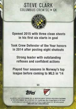 2015 Topps Apex MLS - Green #53 Steve Clark Back