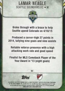 2015 Topps Apex MLS - Green #92 Lamar Neagle Back