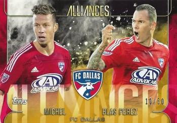 2015 Topps Apex MLS - Alliances Gold #A-15 Blas Perez / Michel Front