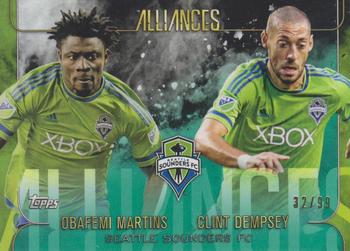 2015 Topps Apex MLS - Alliances Green #A-4 Obafemi Martins / Clint Dempsey Front