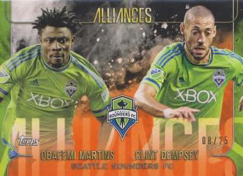 2015 Topps Apex MLS - Alliances Orange #A-4 Obafemi Martins / Clint Dempsey Front