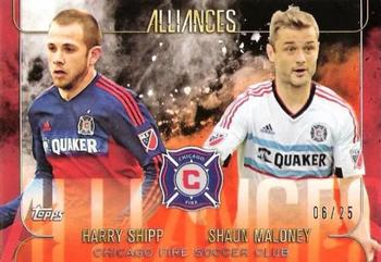 2015 Topps Apex MLS - Alliances Orange #A-13 Shaun Maloney / Harry Shipp Front