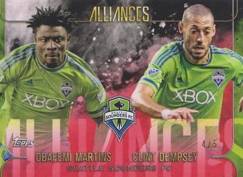 2015 Topps Apex MLS - Alliances Red #A-4 Obafemi Martins / Clint Dempsey Front
