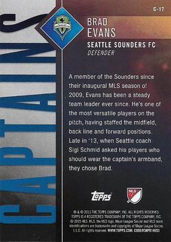2015 Topps Apex MLS - Captains #C-17 Brad Evans Back