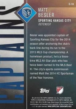 2015 Topps Apex MLS - Captains Black #C-18 Matt Besler Back