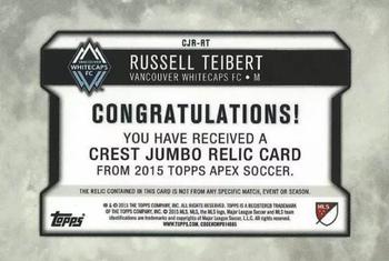 2015 Topps Apex MLS - Crest Jumbo Relics #CJR-RT Russell Teibert Back