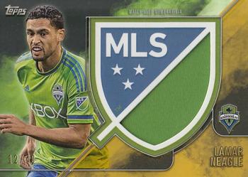 2015 Topps Apex MLS - Crest Jumbo Relics Gold #CJR-LNE Lamar Neagle Front