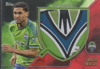 2015 Topps Apex MLS - Crest Jumbo Relics Red #CJR-LNE Lamar Neagle Front