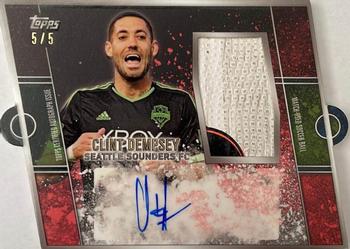 2015 Topps Apex MLS - Match Day Die Cut Autograph Relics Red #MDAR-CD Clint Dempsey Front
