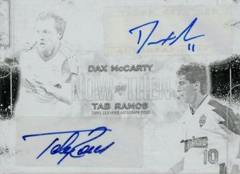 2015 Topps Apex MLS - Now and Then Dual Autographs Printing Plates Black #NTA-MR Dax McCarty / Tab Ramos Front
