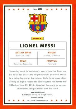 2015 Donruss #68 Lionel Messi Back