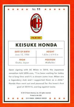 2015 Donruss - Bronze Press Proof #11 Keisuke Honda Back