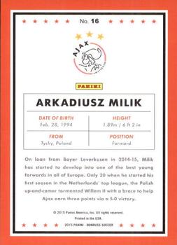 2015 Donruss - Bronze Press Proof #16 Arkadiusz Milik Back