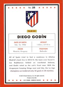 2015 Donruss - Bronze Press Proof #25 Diego Godin Back