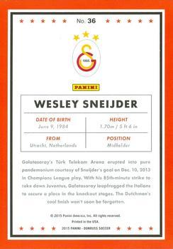 2015 Donruss - Bronze Press Proof #36 Wesley Sneijder Back