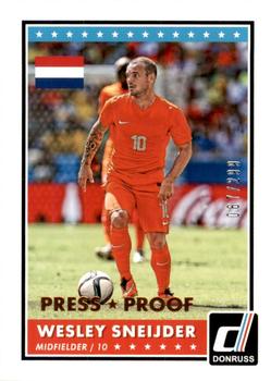 2015 Donruss - Bronze Press Proof #36 Wesley Sneijder Front