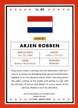 2015 Donruss - Bronze Press Proof #43 Arjen Robben Back