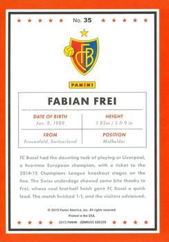 2015 Donruss - Gold Panini Logo #35 Fabian Frei Back