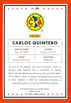 2015 Donruss - Gold Panini Logo #65 Carlos Quintero Back