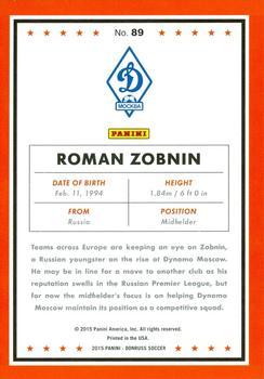 2015 Donruss - Gold Panini Logo #89 Roman Zobnin Back