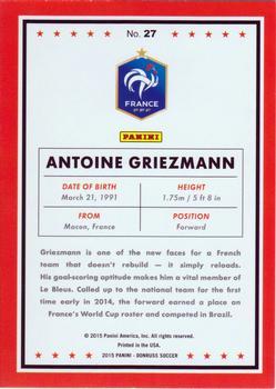 2015 Donruss - Gold Panini Logo #27 Antoine Griezmann Back