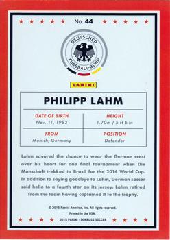 2015 Donruss - Gold Panini Logo #44 Philipp Lahm Back
