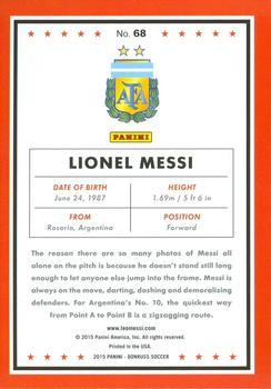 2015 Donruss - Gold Panini Logo #68 Lionel Messi Back