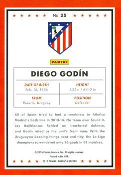 2015 Donruss - Gold Press Proof #25 Diego Godin Back