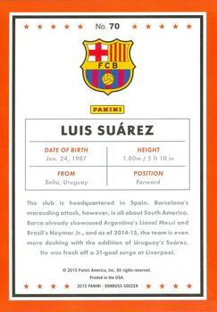 2015 Donruss - Gold Press Proof #70 Luis Suarez Back