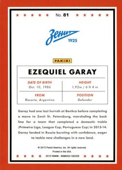 2015 Donruss - Gold Press Proof #81 Ezequiel Garay Back