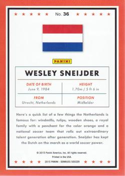 2015 Donruss - Gold Press Proof #36 Wesley Sneijder Back